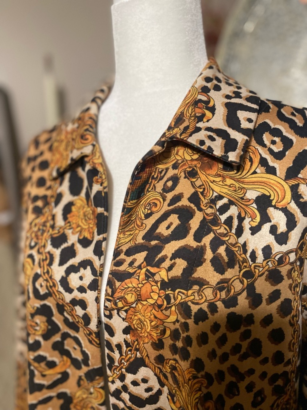 IMAN Leopard & Chain-Print  - Tan/Black/Gold